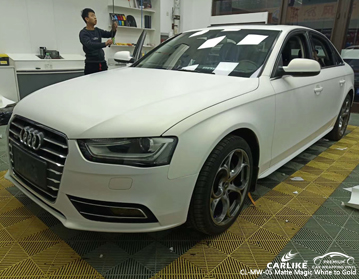 CARLIKE CL-MW-05 Audi için altın vinil mat sihirli beyaz
