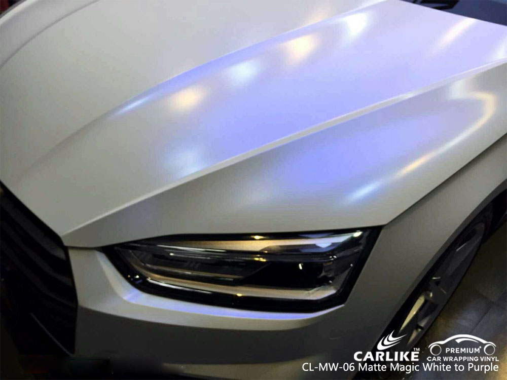 CARLIKE CL-MW-06 MATTE MAGIC WHITE TO PURPLE VINYL FOR AUDI