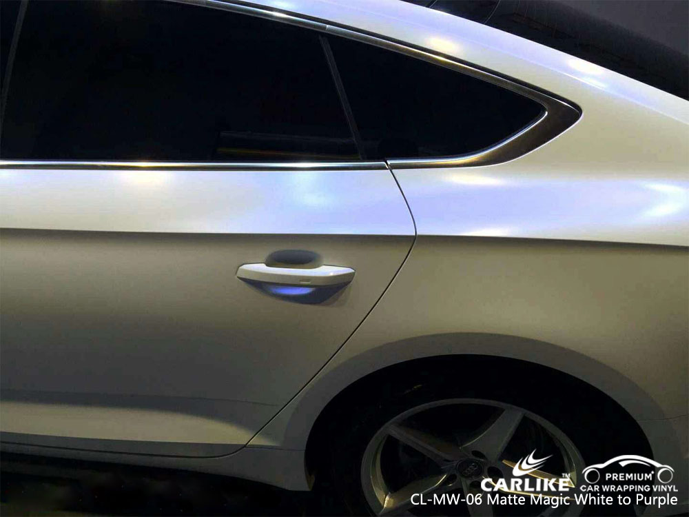 CARLIKE CL-MW-06 MATTE MAGIC WHITE TO PURPLE VINYL FOR AUDI