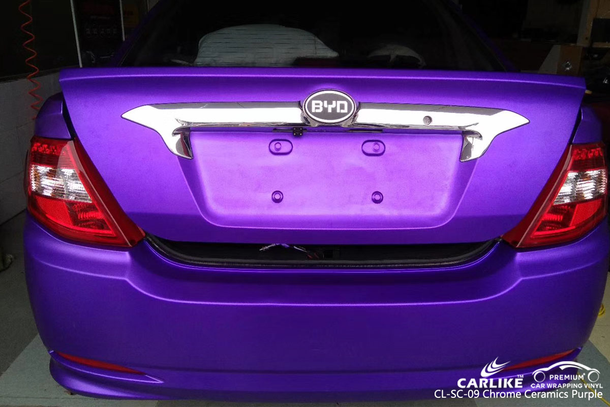 CARLIKE CL-SC-09 CHROME CERAMICS PURPLE VINYL FOR BYD