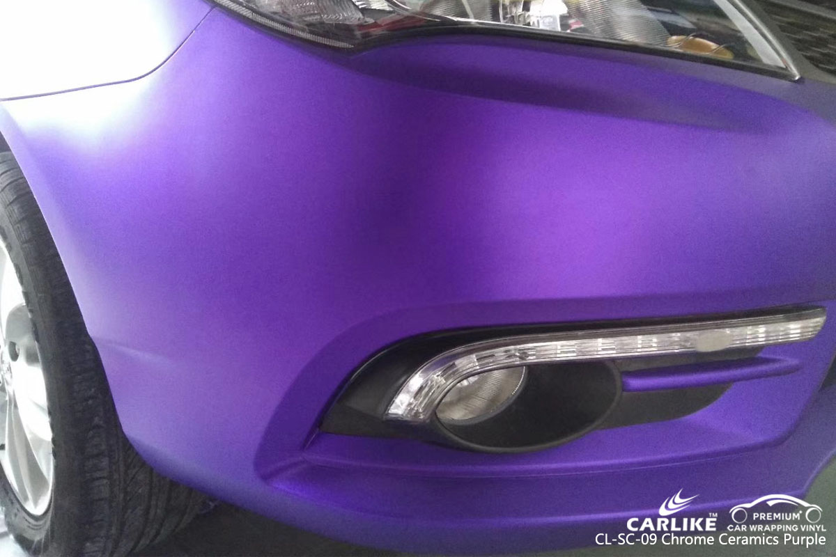 CARLIKE CL-SC-09 CHROME CERAMICS PURPLE VINYL FOR BYD