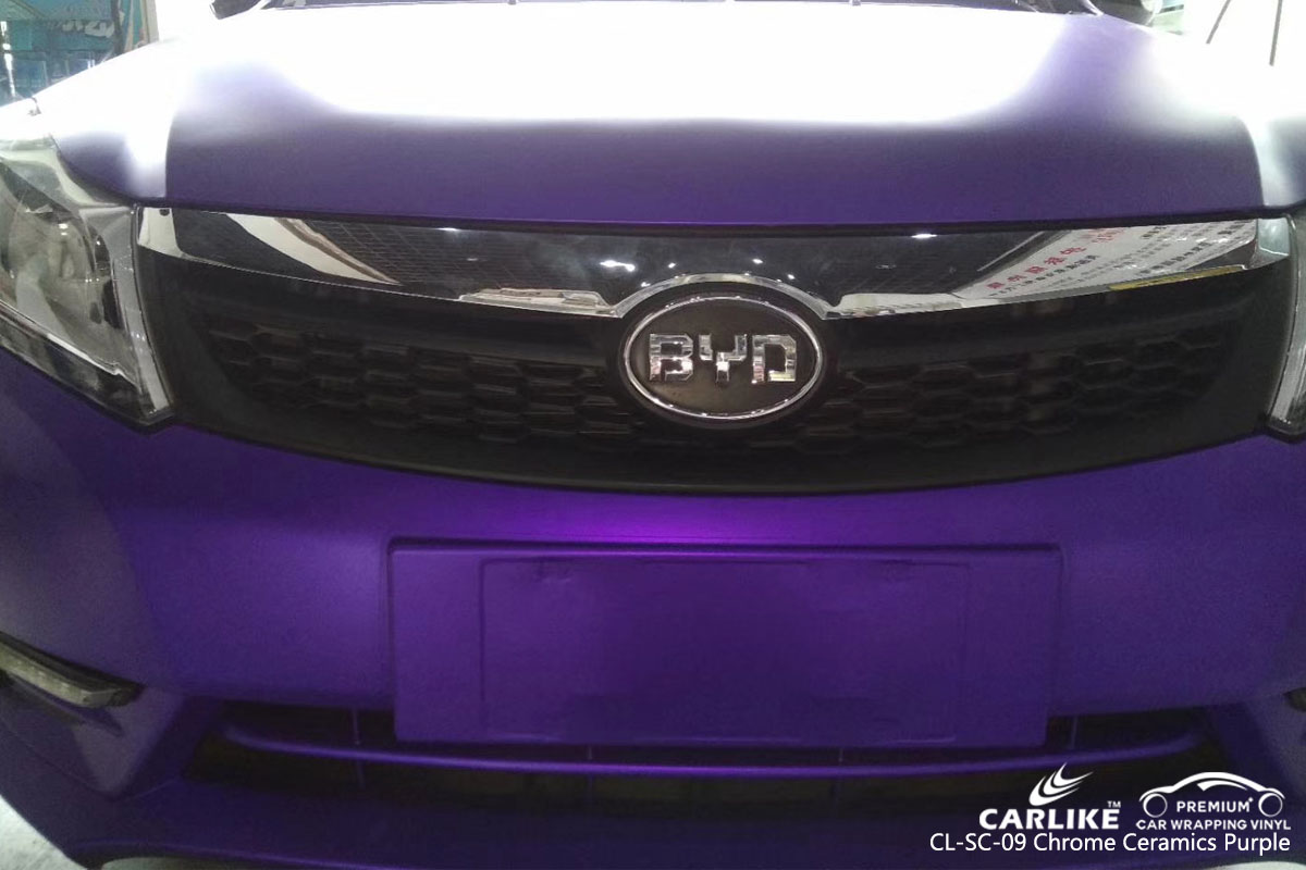 CARLIKE CL-SC-09 CHROME CERAMICS PURPLE VINYL FOR BYD