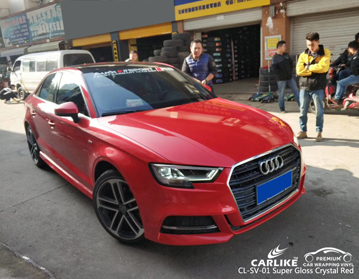 CL-SV-01 الفينيل الأحمر شديد اللمعان لأودي