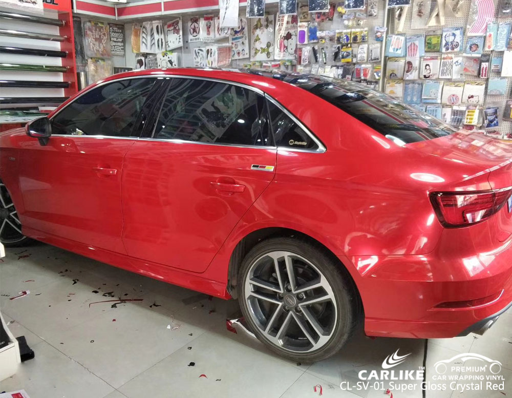 CARLIKE CL-SV-01 SUPER GLOSS CRYSTAL RED VINYL FOR AUDI