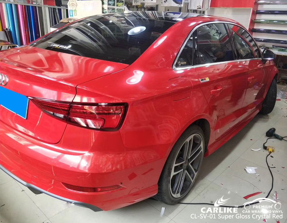 CARLIKE CL-SV-01 SUPER GLOSS CRYSTAL RED VINYL FOR AUDI