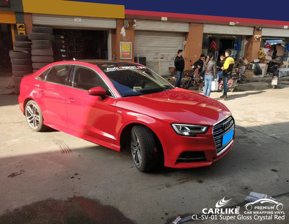 CARLIKE CL-SV-01 SUPER GLOSS CRYSTAL RED VINYL FOR AUDI