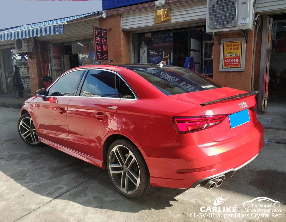 CARLIKE CL-SV-01 SUPER GLOSS CRYSTAL RED VINYL FOR AUDI