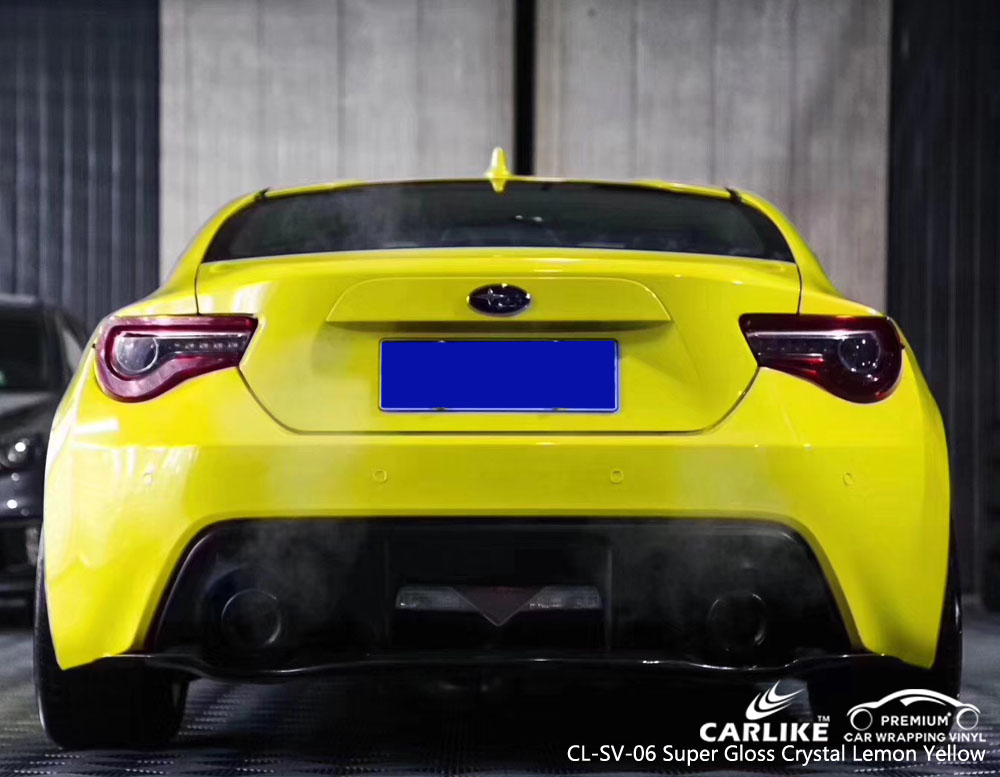 CARLIKE CL-SV-06 SUPER GLOSS CRYSTAL LEMON YELLOW CAR WRAP VINYL