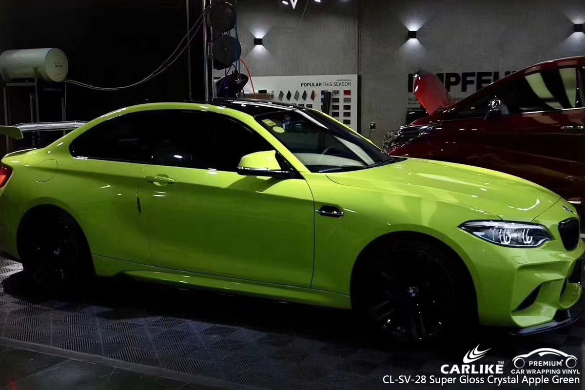 CARLIKE CL-SV-28 SUPER GLOSS CRYSTAL APPLE GREEN VINYL FOR BMW
