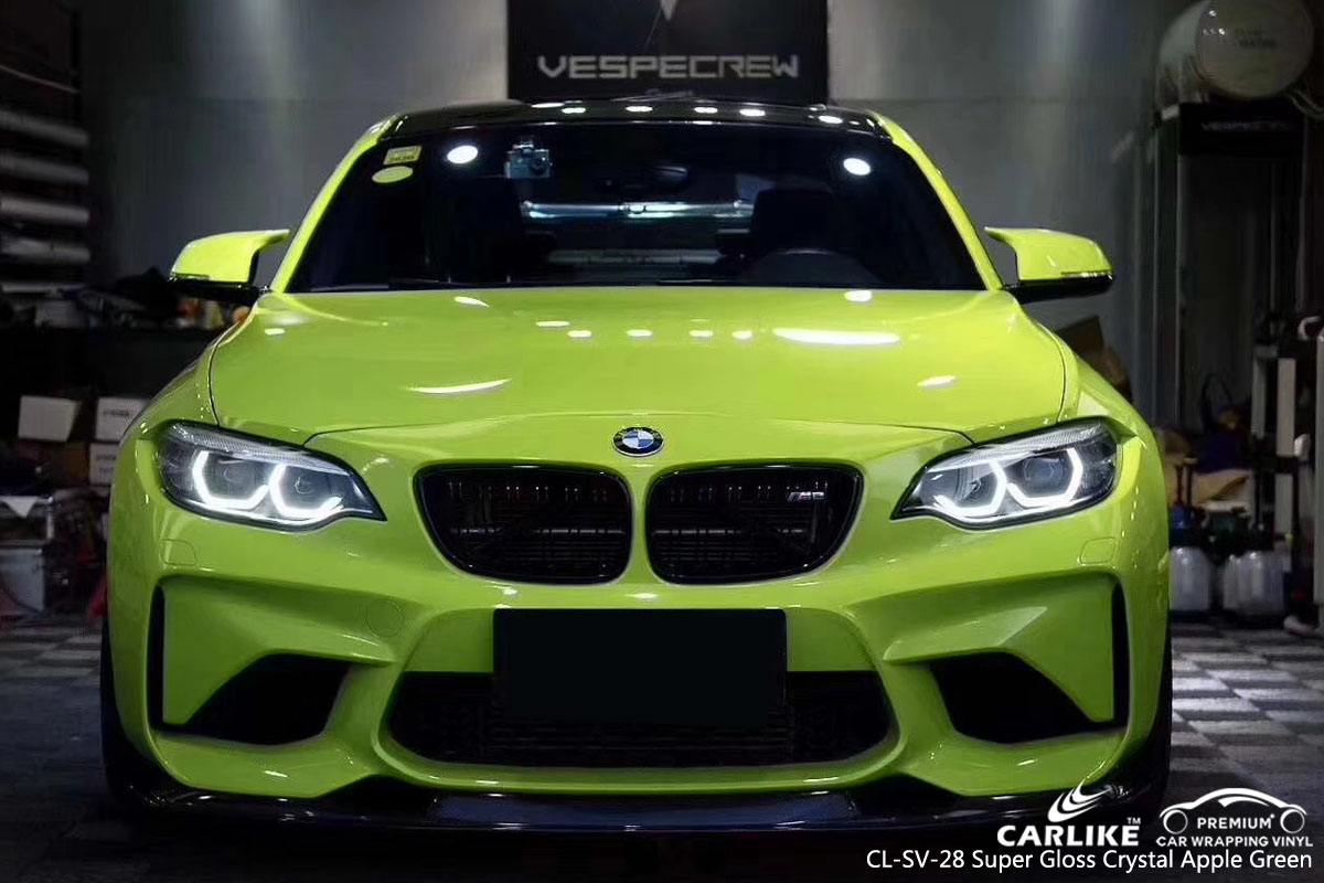 CARLIKE CL-SV-28 SUPER GLOSS CRYSTAL APPLE GREEN VINYL FOR BMW