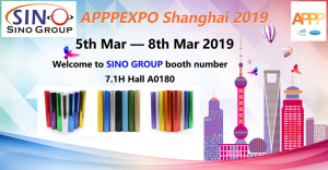 Sino Group 2019 Shanghai APPPEXPO signe l'exposition