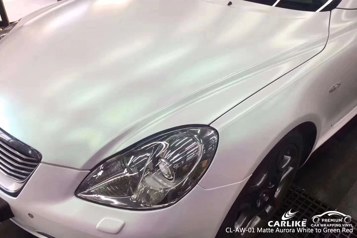 CARLIKE CL-AW-01 aurora white to green red car wrapping vinyl