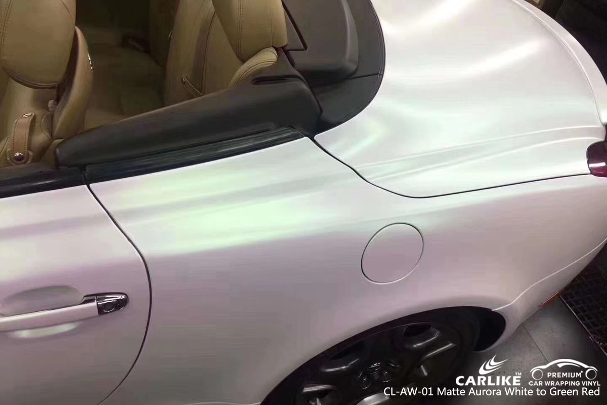 CARLIKE CL-AW-01 aurora white to green red car wrapping vinyl