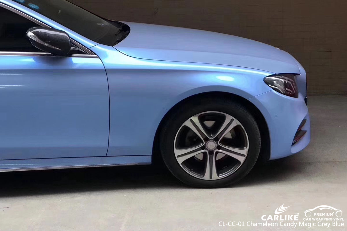 CARLIKE CL-CC-01 chameleon candy magic grey blue vinyl for audi