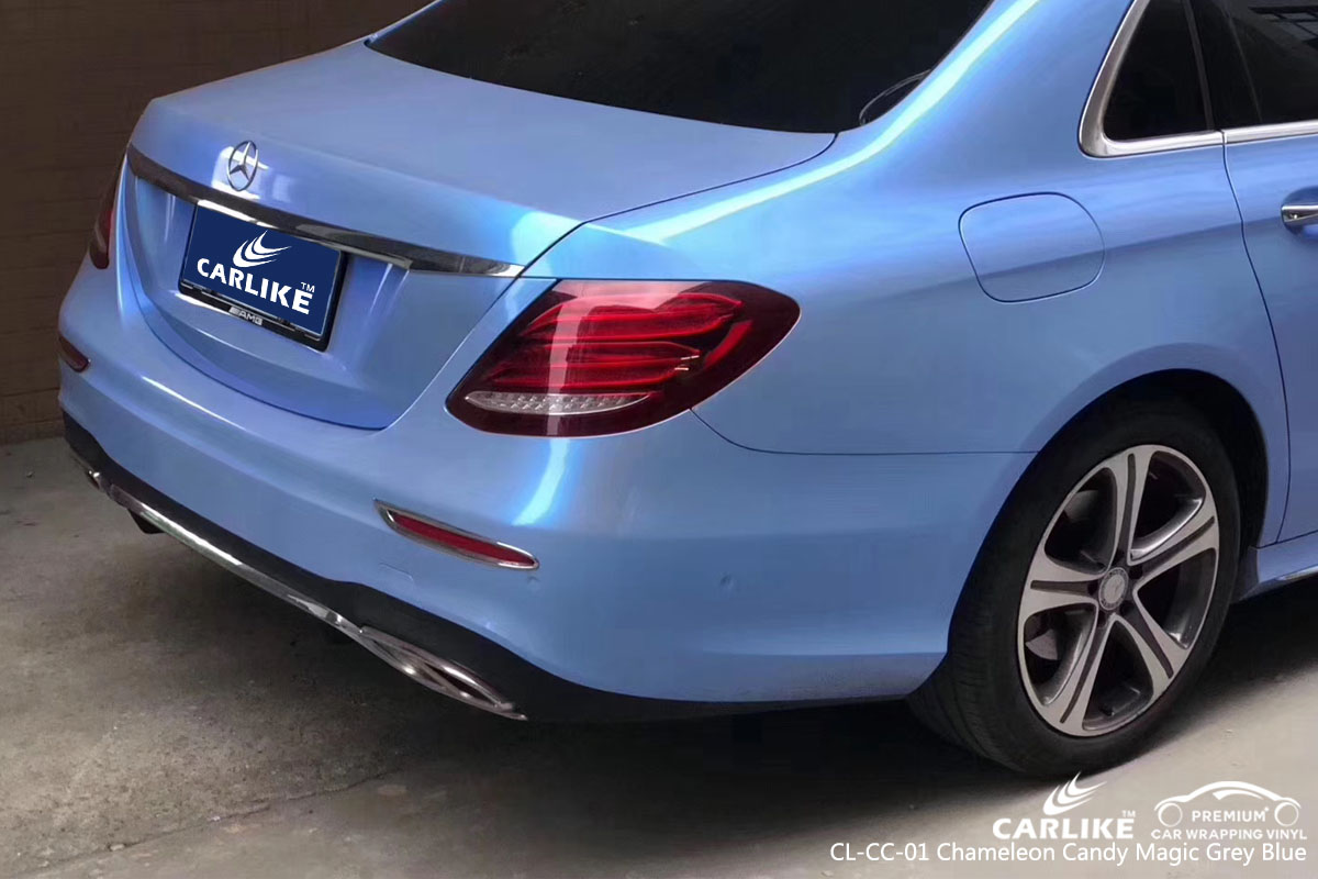 CARLIKE CL-CC-01 chameleon candy magic grey blue vinyl for audi