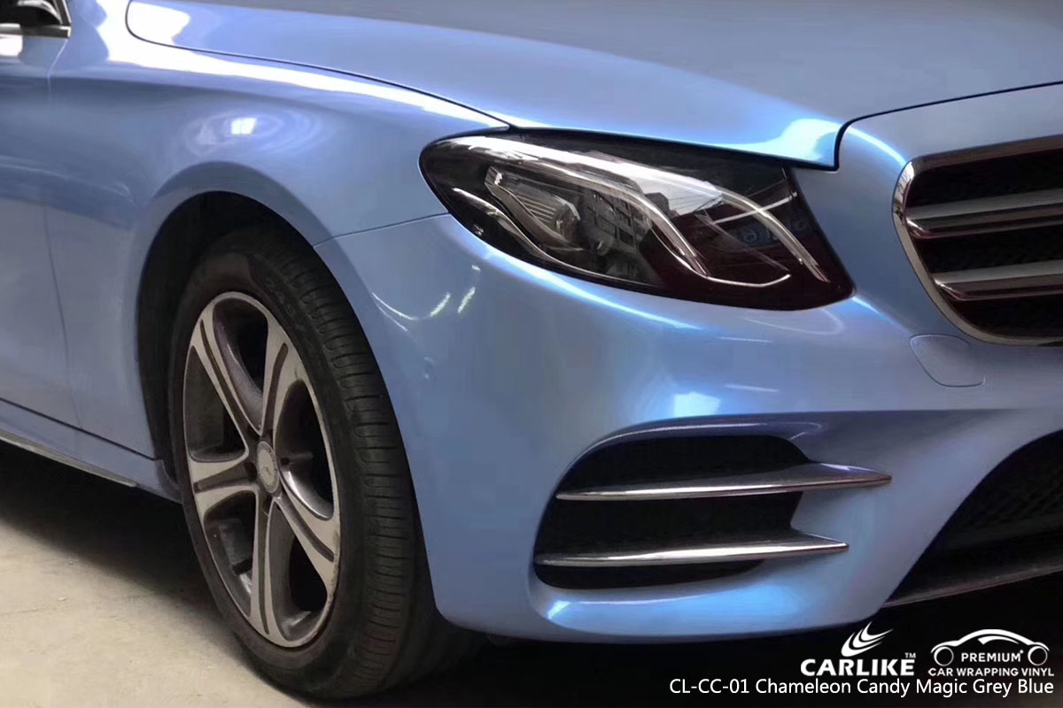 CARLIKE CL-CC-01 chameleon candy magic grey blue vinyl for audi