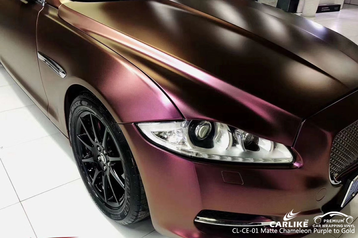 CARLIKE CL-CE-01 chameleon purple to gold vinyl for jaguar