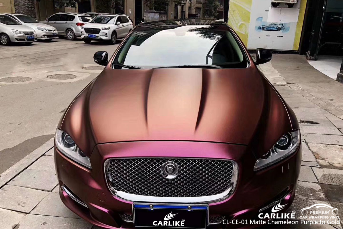 CARLIKE CL-CE-01 chameleon purple to gold vinyl for jaguar