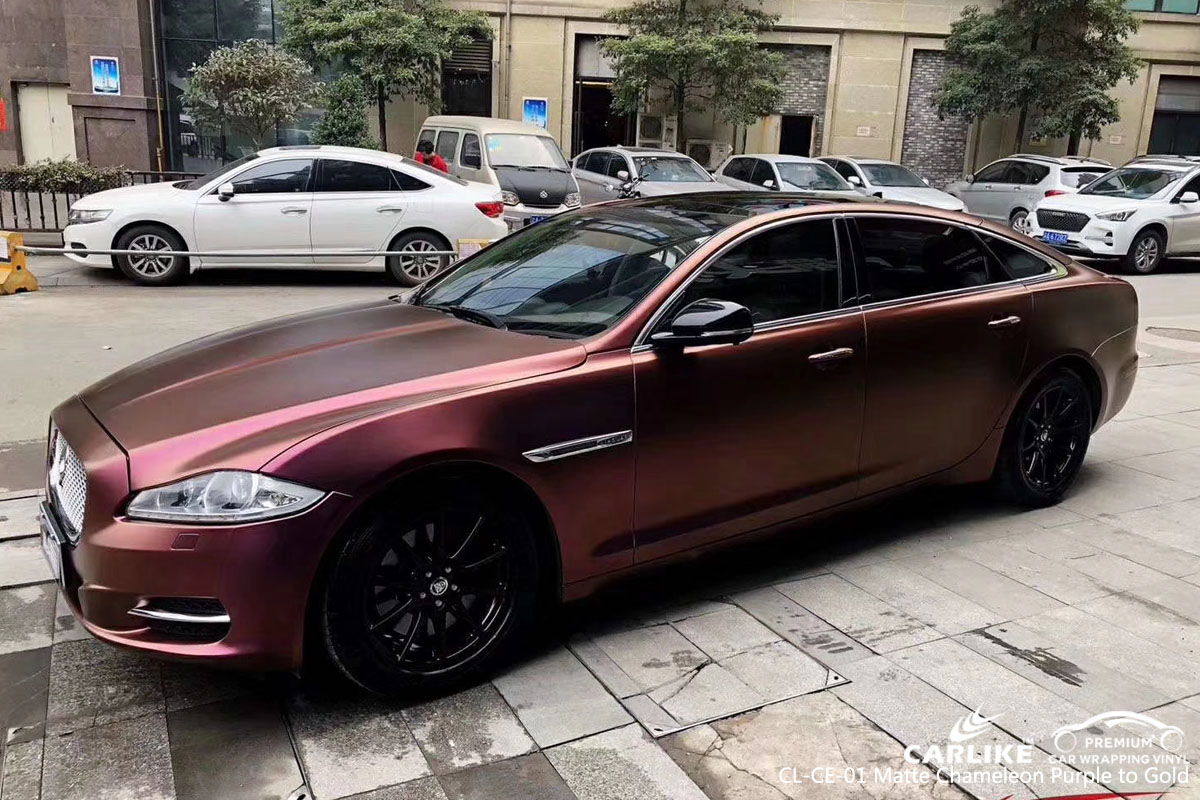 CARLIKE CL-CE-01 chameleon purple to gold vinyl for jaguar