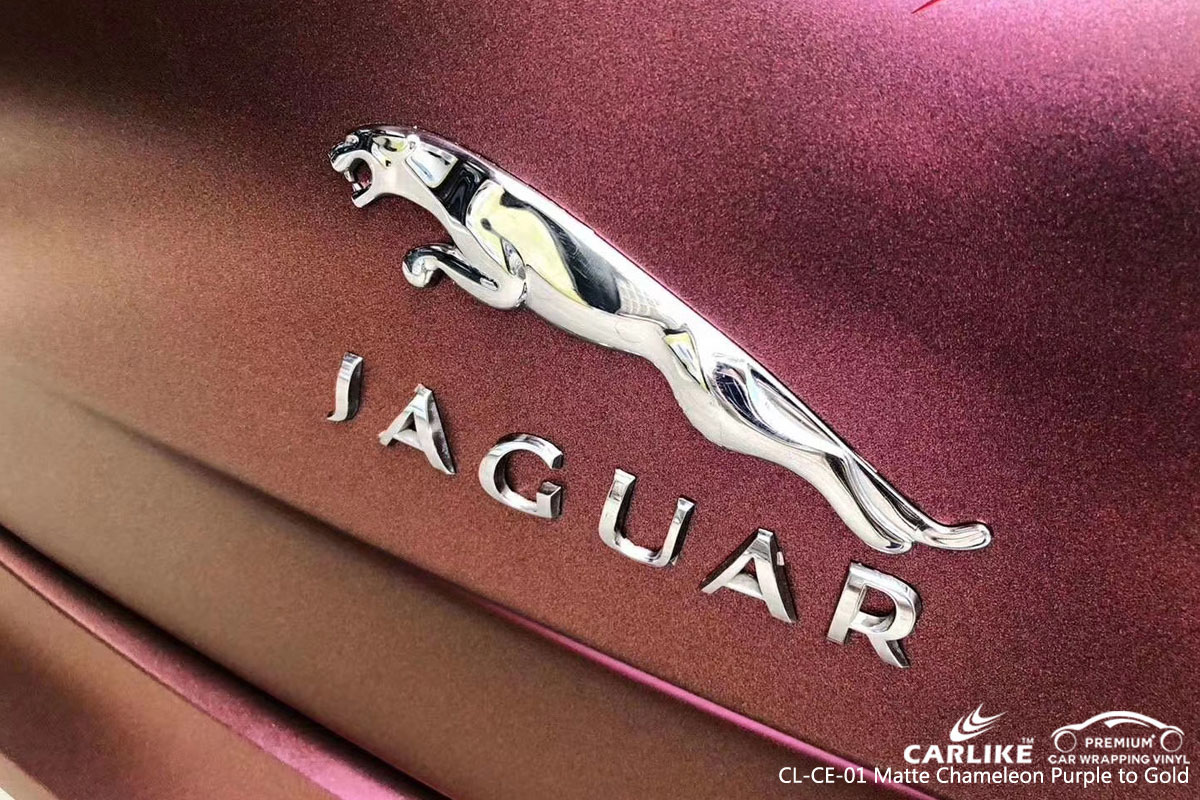 CARLIKE CL-CE-01 chameleon purple to gold vinyl for jaguar