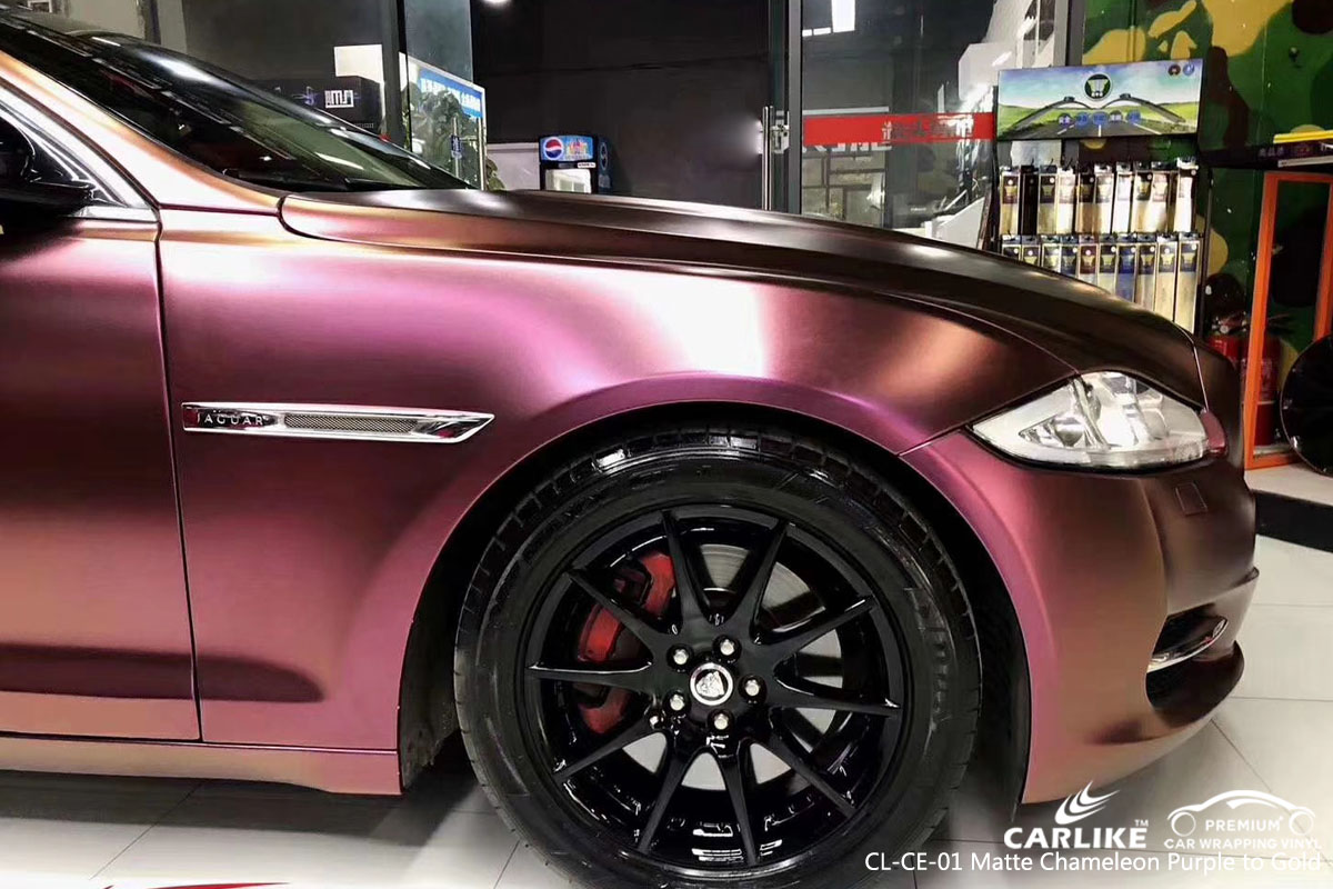 CARLIKE CL-CE-01 chameleon purple to gold vinyl for jaguar