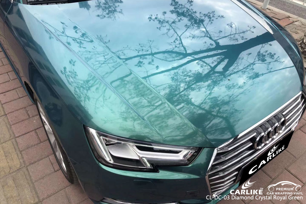 CARLIKE CL-DC-03 diamond crystal royal green vinyl for audi