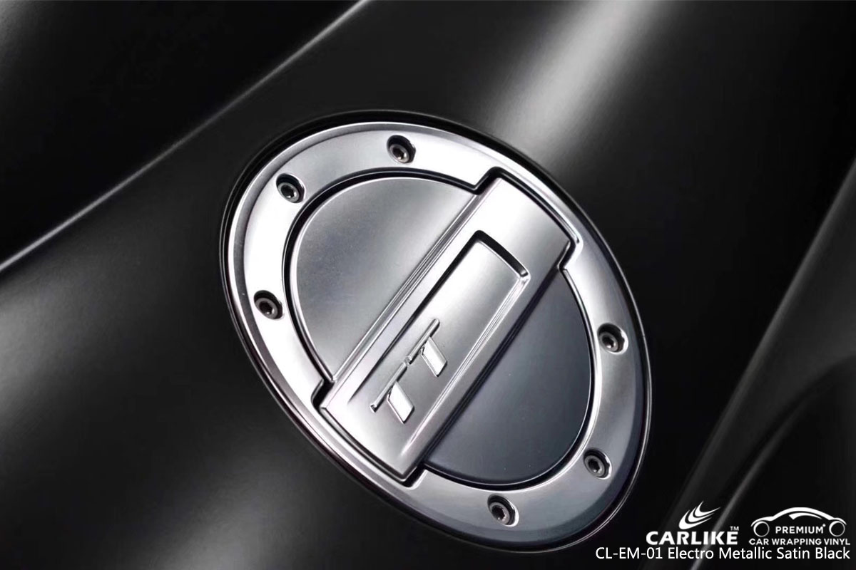 CARLIKE CL-EM-01 electro metallic satin black vinyl for audi