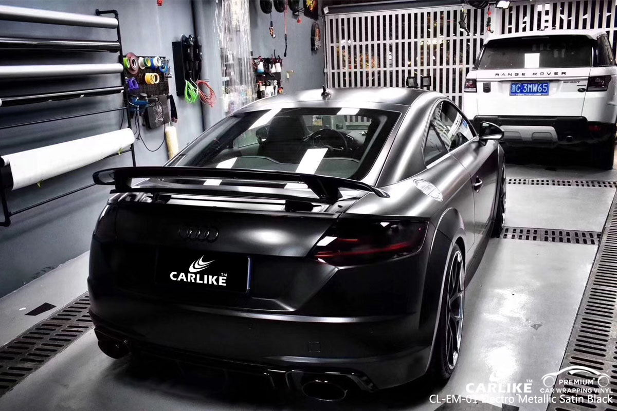 CARLIKE CL-EM-01 electro metallic satin black vinyl for audi