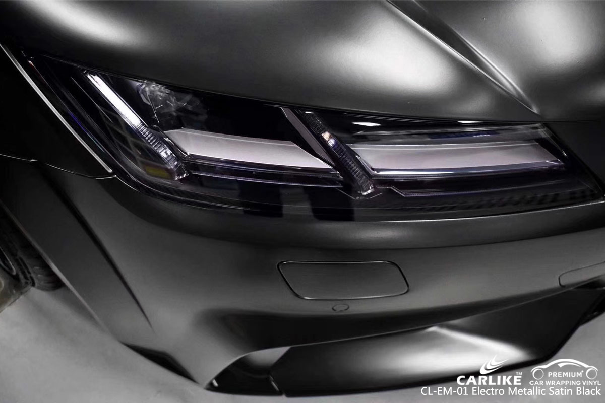 CARLIKE CL-EM-01 electro metallic satin black vinyl for audi