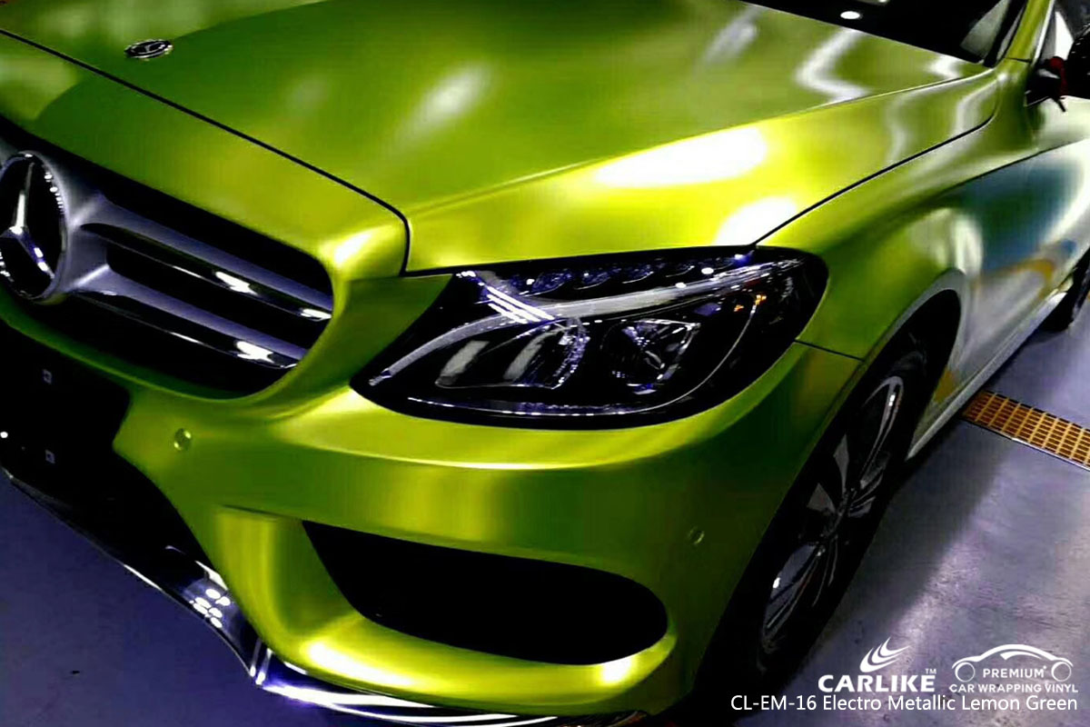 CARLIKE CL-EM-16 electro metallic lemon green vinyl for audi