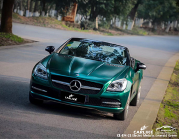 CL-EM-21 electro metallic emerald green vinyl wrap auto for MERCEDES-BENZ