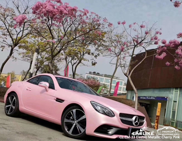 CL-EM-33 electro metallic cherry pink vinyl wrap auto for MERCEDES-BENZ