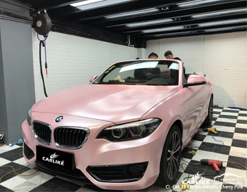 CL-EM-33 electro metallic cherry pink vinyl wrap car wholesale for BMW