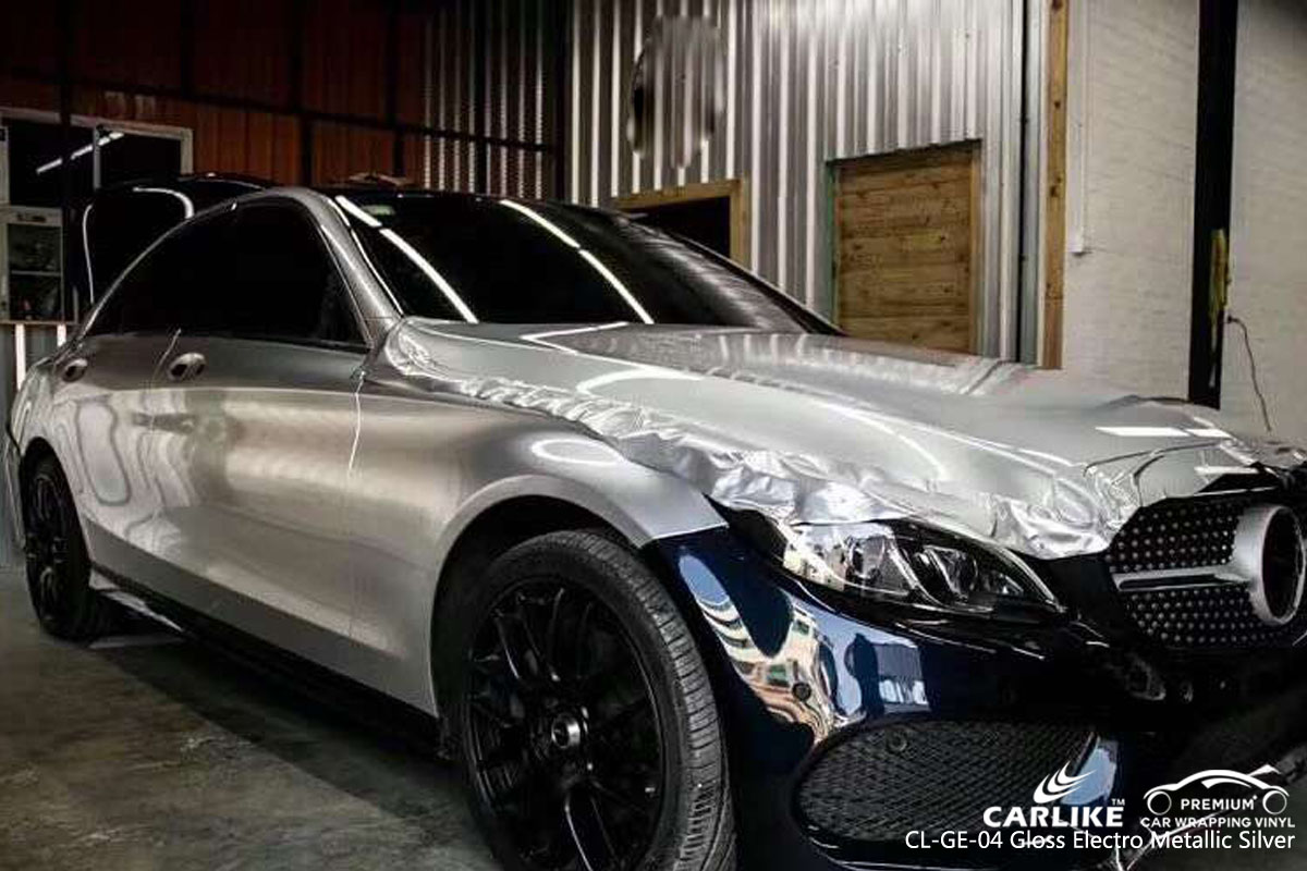 CARLIKE CL-GE-04 gloss electro metallic silver vinyl for audi