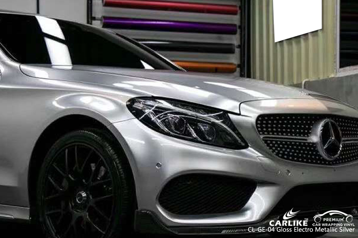 CARLIKE CL-GE-04 gloss electro metallic silver vinyl for audi