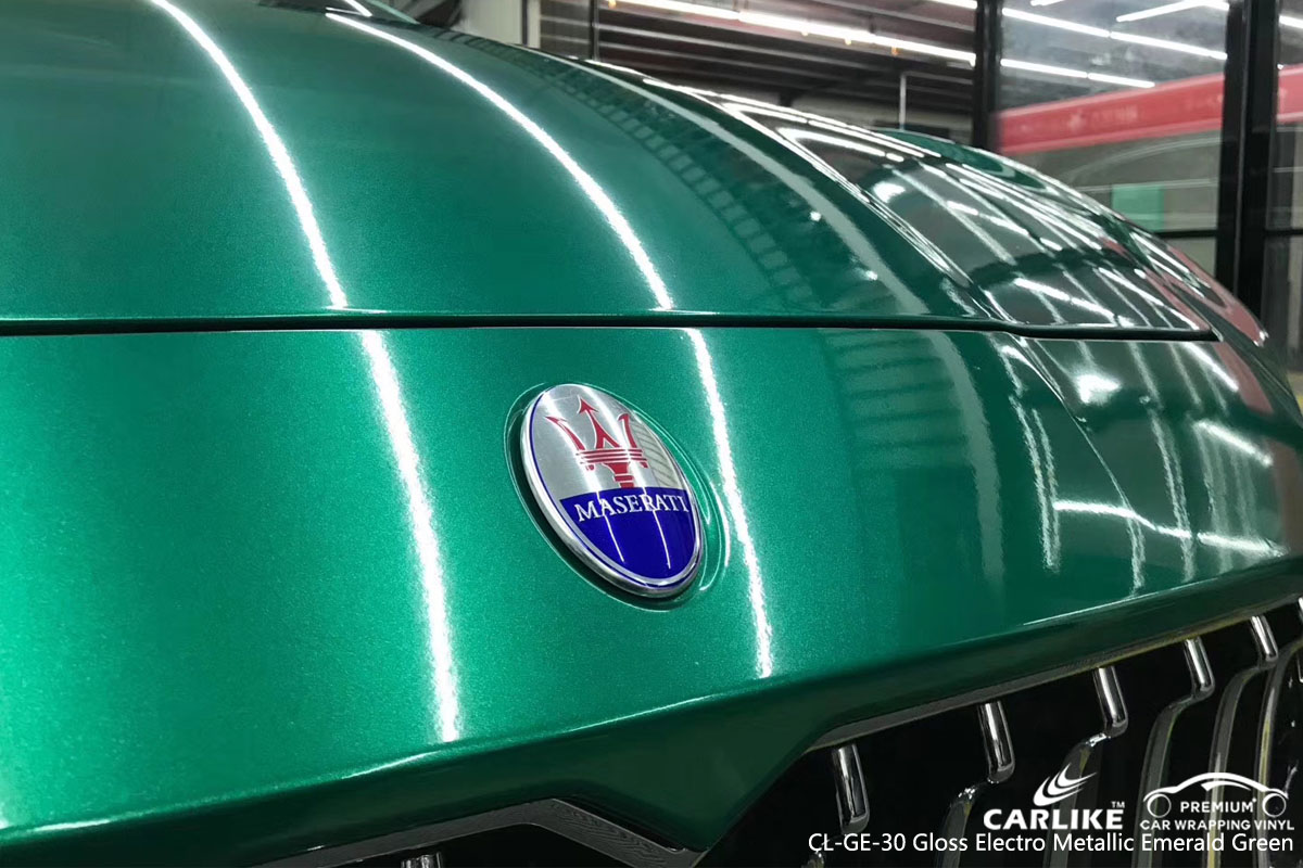 CARLIKE CL-GE-30 gloss electro metallic emerald green vinyl for MASERATI