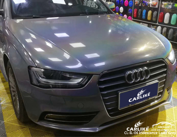 CL-IL-04 iridescence laser grey vinyl wrap car for audi