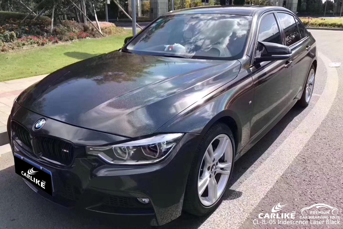 CARLIKE CL-IL-05 iridescence laser black vinyl for BMW
