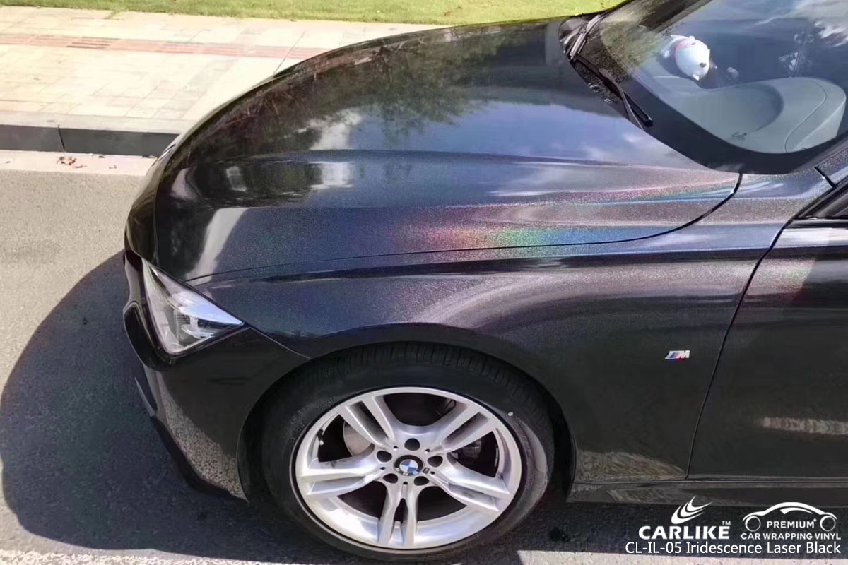 CARLIKE CL-IL-05 iridescence laser black vinyl for BMW