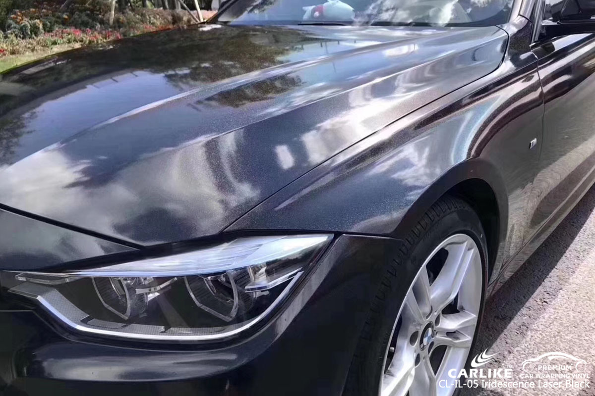 CARLIKE CL-IL-05 iridescence laser black vinyl for BMW