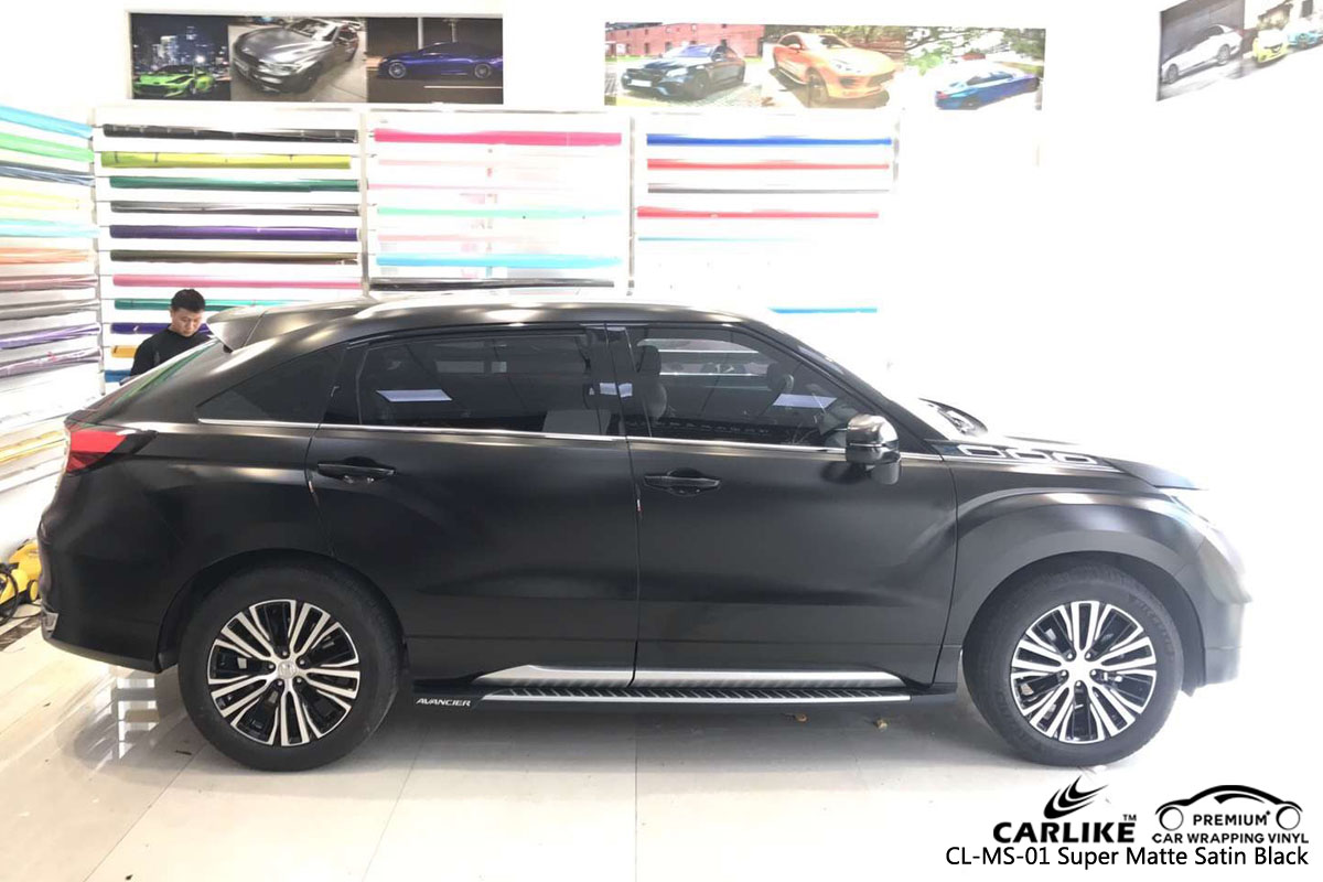 CARLIKE CL-MS-01 super matte satin black car wrap vinyl