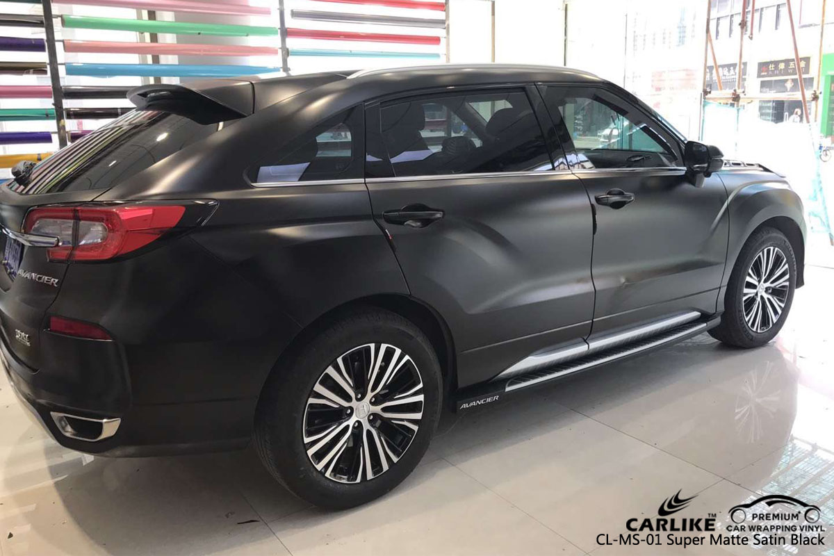 CARLIKE CL-MS-01 super matte satin black car wrap vinyl