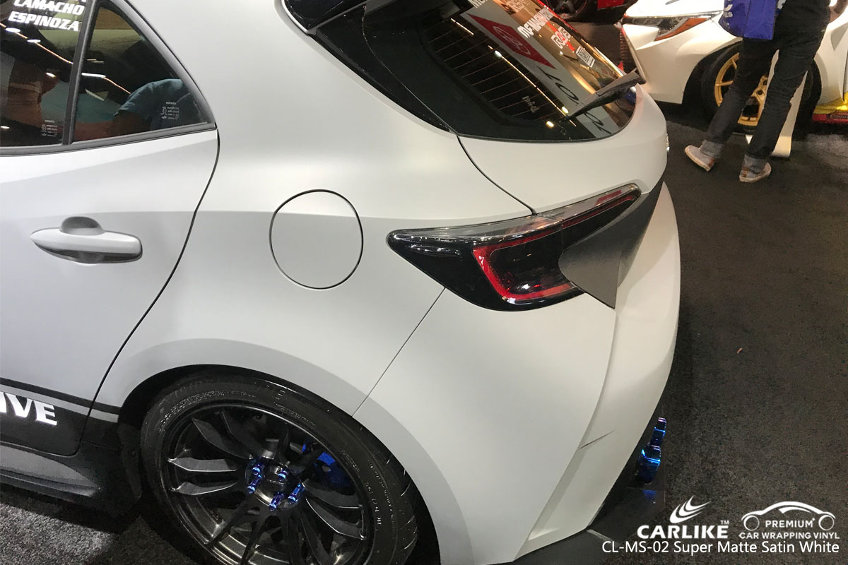 CARLIKE CL-MS-02 super matte satin white vinyl for toyota