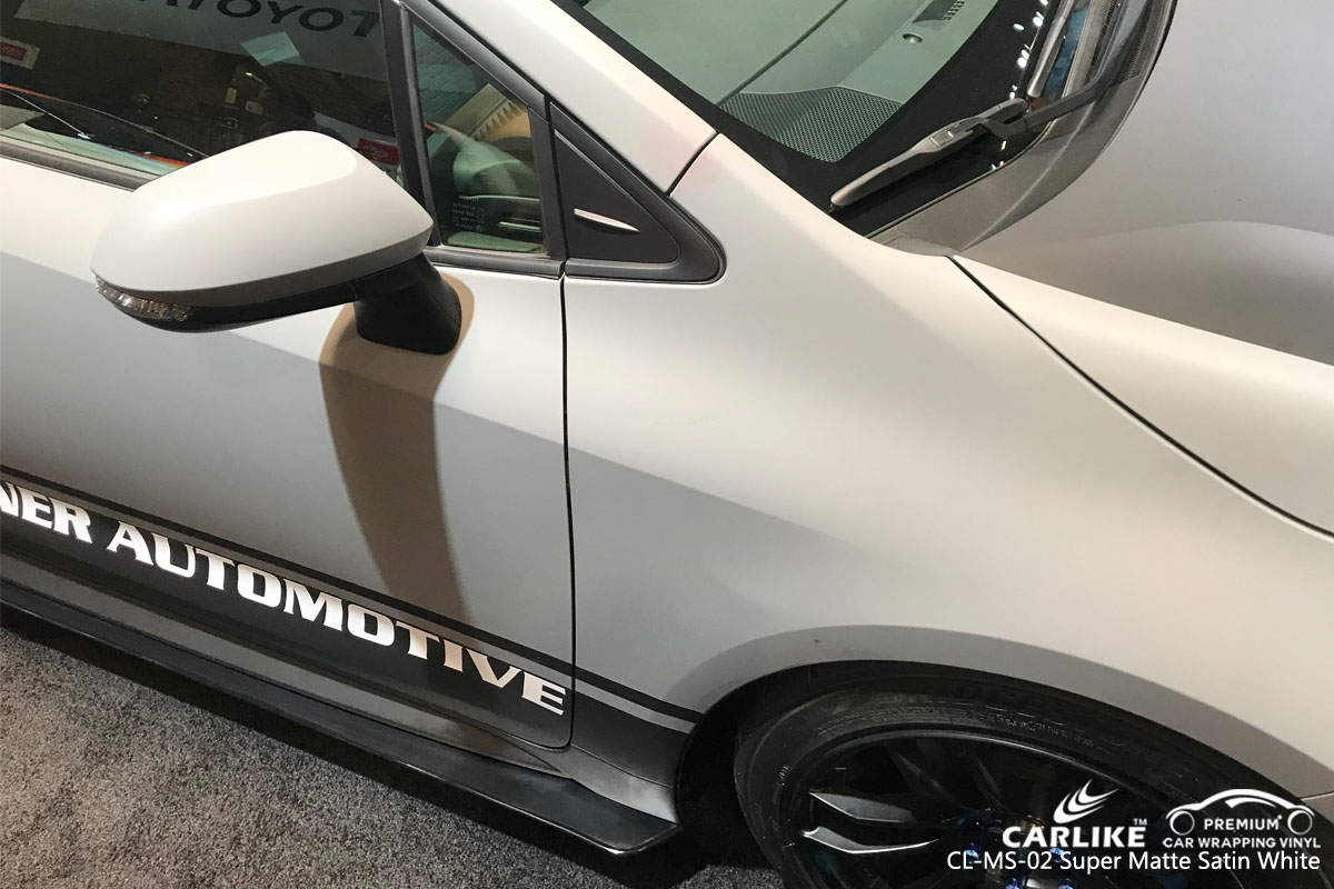 CARLIKE CL-MS-02 super matte satin white vinyl for toyota