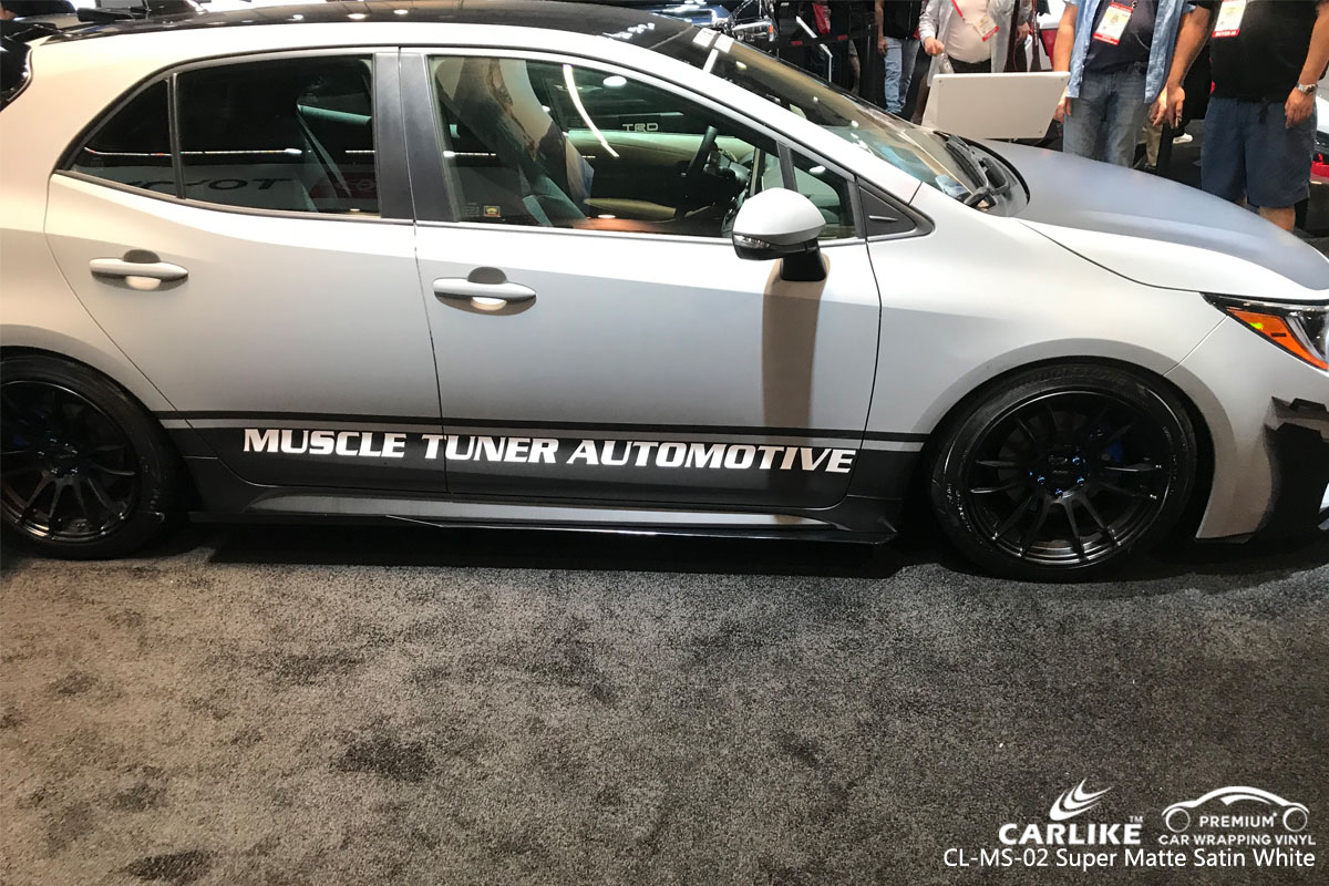 CARLIKE CL-MS-02 super matte satin white vinyl for toyota