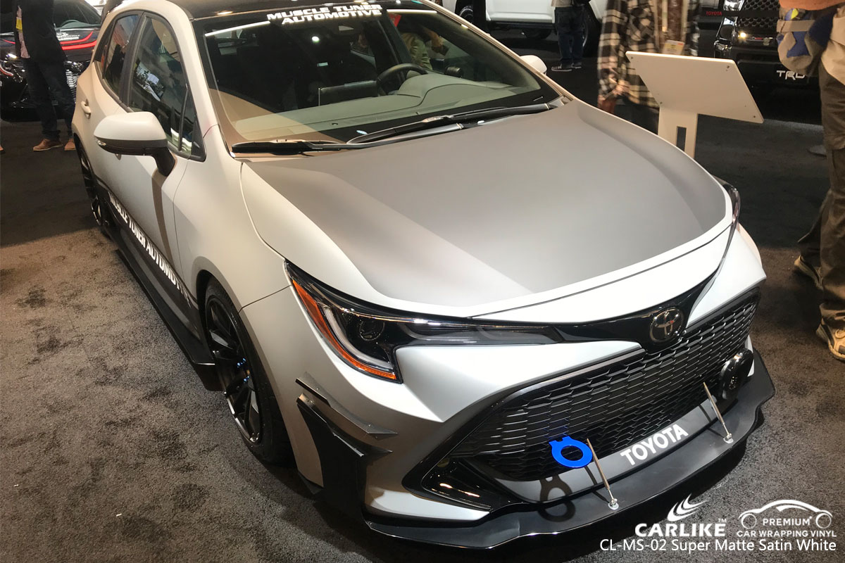 CARLIKE CL-MS-02 super matte satin white vinyl for toyota