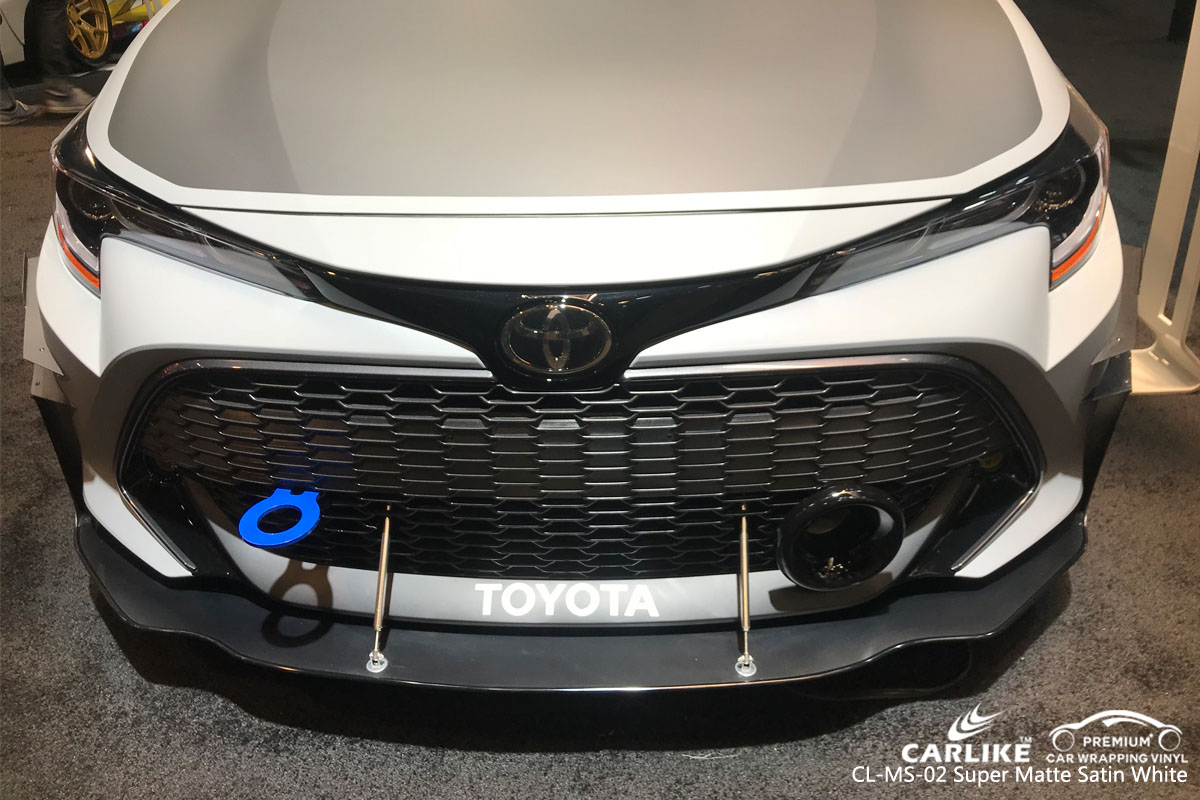 CARLIKE CL-MS-02 super matte satin white vinyl for toyota