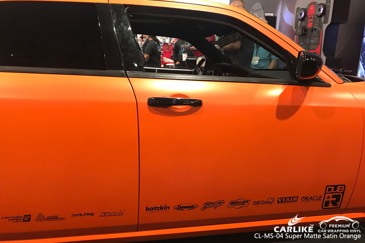CARLIKE CL-MS-04 super matte satin orange car wrapping vinyl