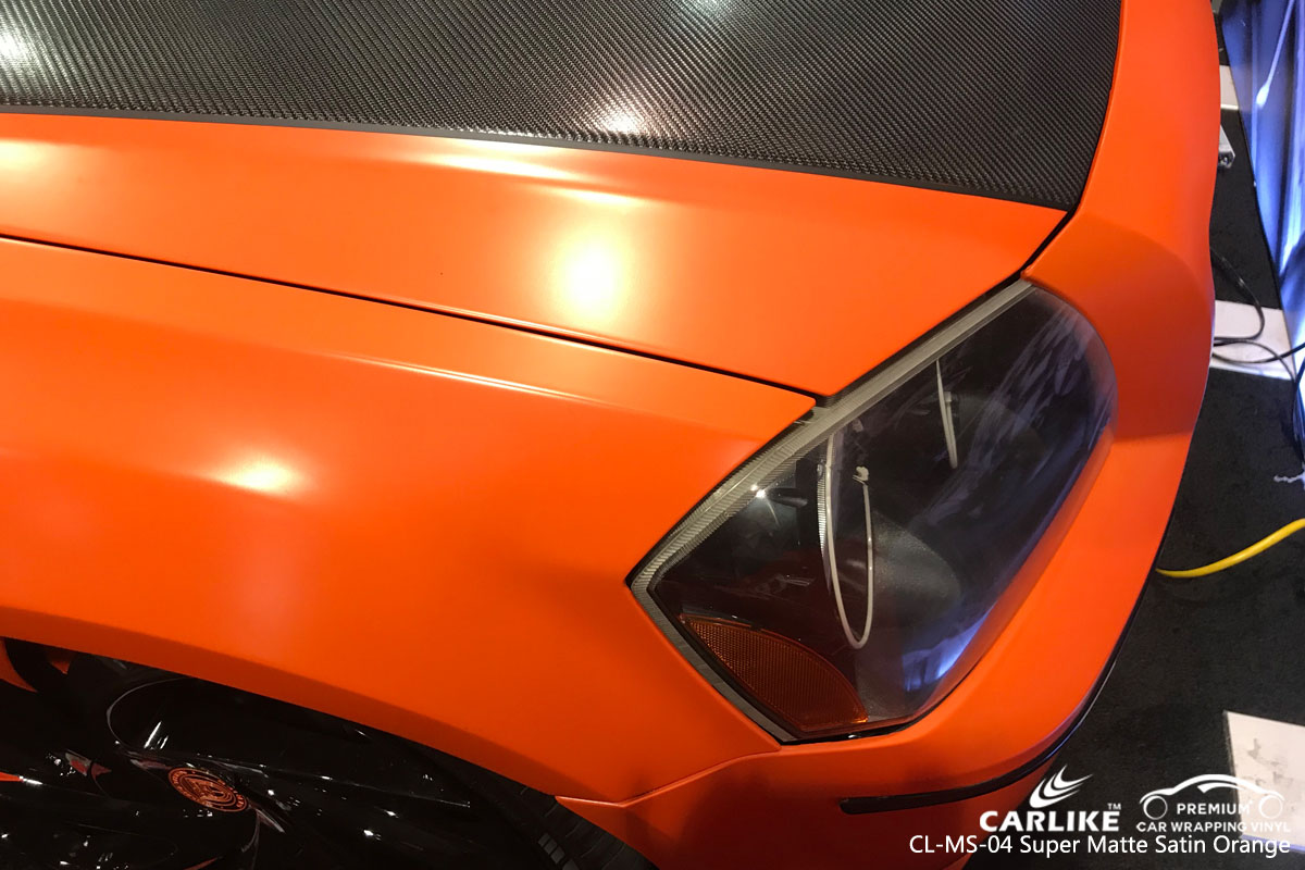 CARLIKE CL-MS-04 super matte satin orange car wrapping vinyl