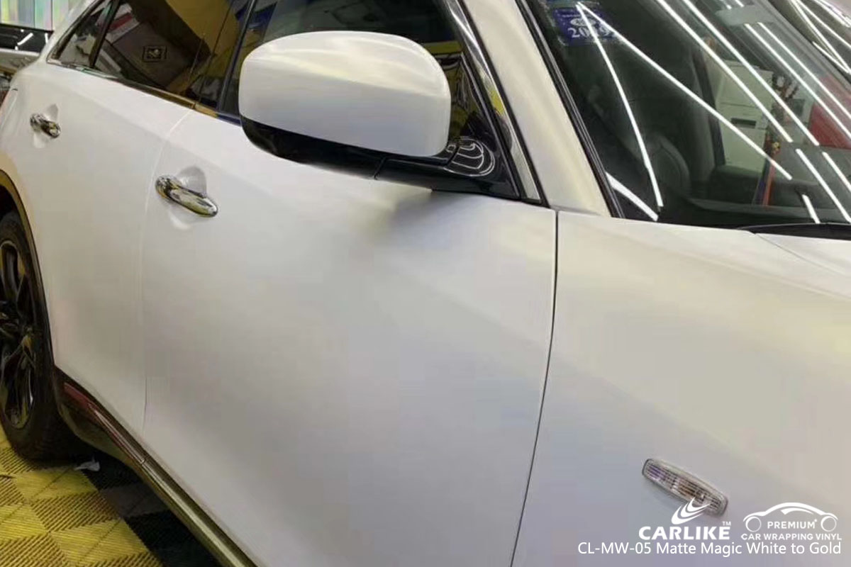 CARLIKE CL-MW-05 magic white to gold vinyl for Infiniti